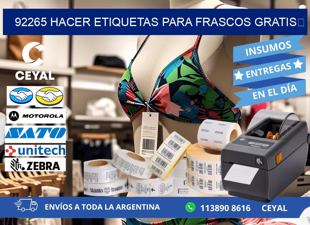 92265 Hacer etiquetas para frascos gratis 
